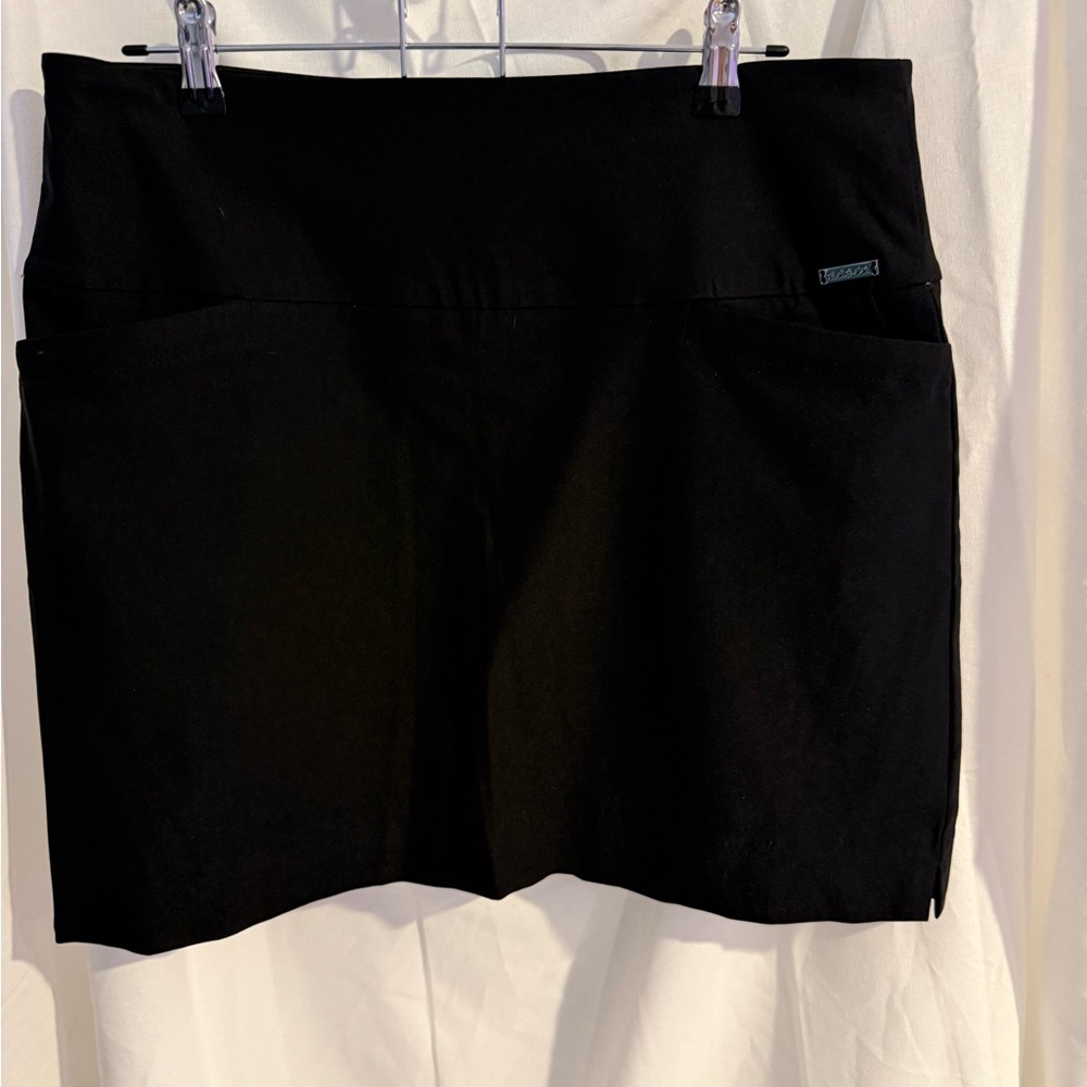 Sporty Black Skirt with built in shorts and Pocket Detail